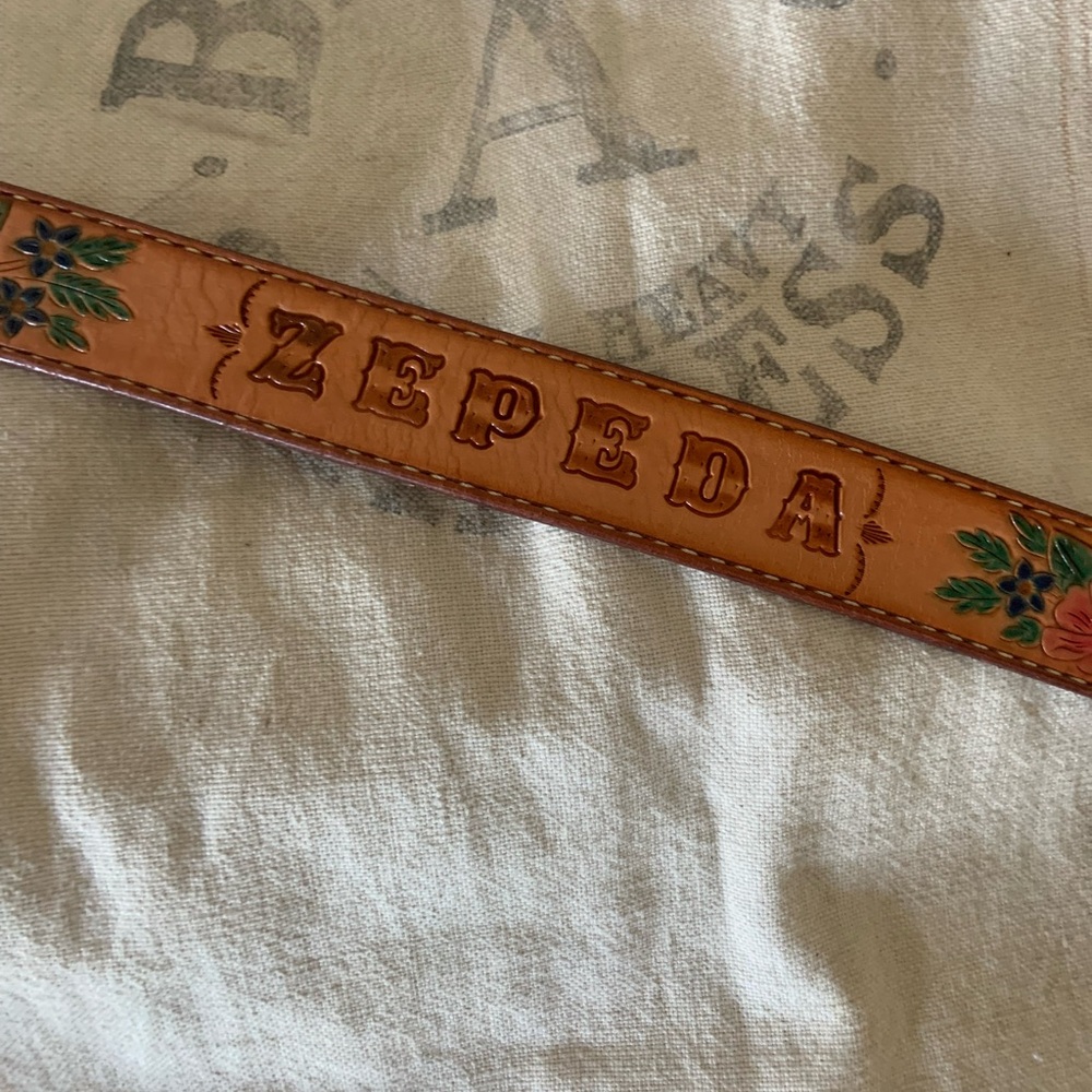 Zepeda Floral Leather Belt